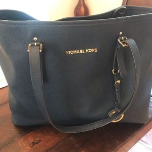 Michael Kors Navy saffiano Leather Tote